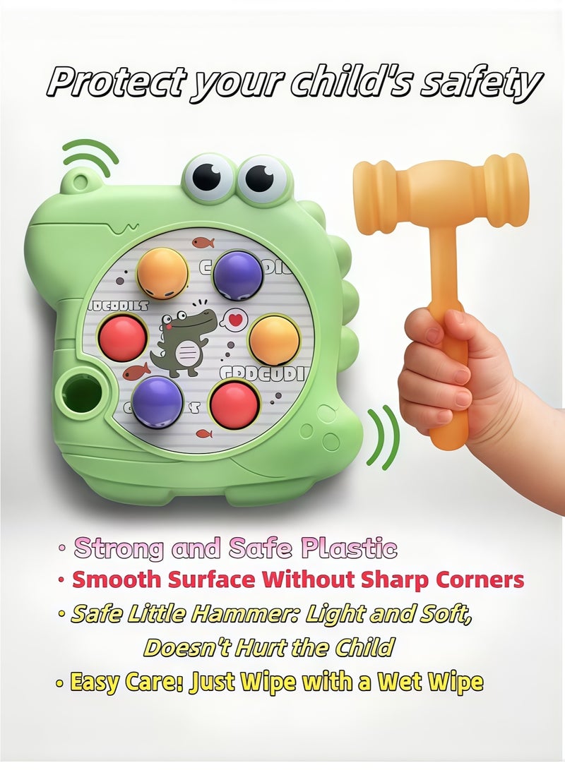 aiyingle Whack A Mole Toy,Pounding Toy for Kid,Baby Interactive Toy,Cute Animal Hand Percussion with Soft Hammer,Early Education Toys,Portable Game Toy,Parent-child Interactive Toy,Hand-eye Coordination Cultivation Concentration,Early Education Toy，Interactive Educational Toys,for Boy and Girl Toddler Toys Gift - Image 3